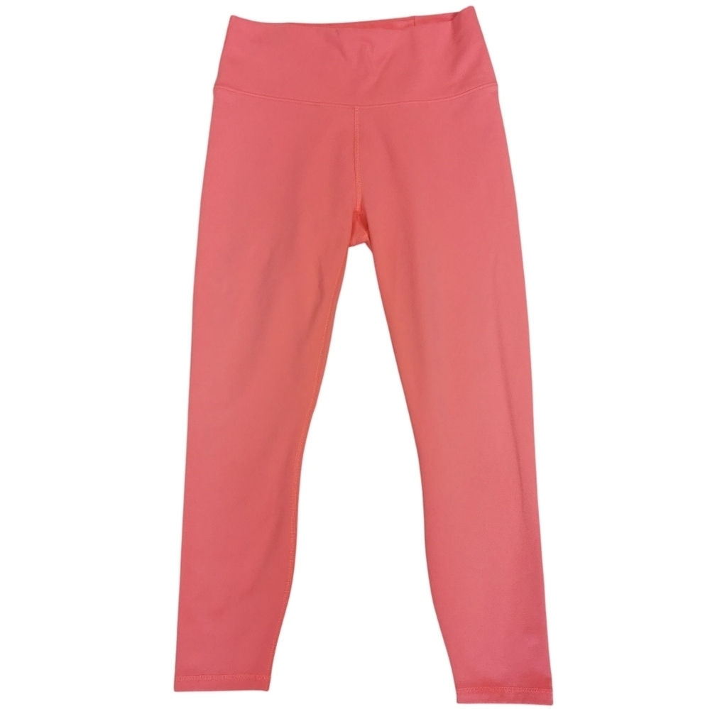Fabletics PowerHold Compression Capri Athletic Leggings Pink & White - Sz S